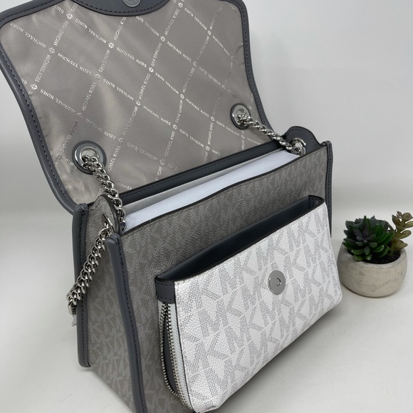 Michael Kors Regina Medium Flap Shoulder Bag Set - Picture 7 of 14